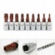 6X (Torx bit aljzatkészlet 3/8 négyzet alakú meghajtó adapter Virág típusú csavarhúzó Sle D1C8