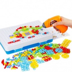 6X (Gyerekek számára készült szórakoztató elektromos fúrógép puzzle játékok szétszerelése C B6K8 csavar anya