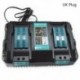 6X (dupla akkumulátortöltő Makita 14.4V 18V BL1830 Bl1430 DC18RC DC18RAďĽˆ V4V8 típushoz