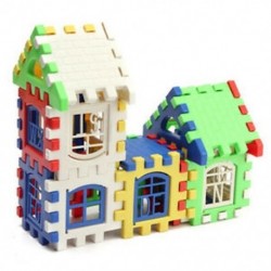 2X (24 db gyermekek puzzle-műanyag levél építőelemek ház játék U3T3)