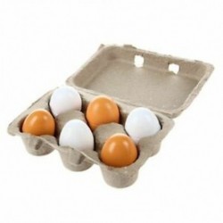 6db / szett fa tojás tojássárgája úgy tesz, mintha Play konyha ételek főzés gyerek játék Xmas Gi Y3S3