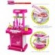 1set hordozható rózsaszín elektronikus gyermekek gyerekeknek konyha főzés lány játék főzőlap J2Y3