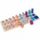Montessori fa matematikai játékok 3D-s fa gróf geometriai alak megismerési puzzle Z3E2