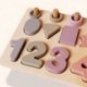 Montessori fa matematikai játékok 3D-s fa gróf geometriai alak megismerési puzzle Z3E2