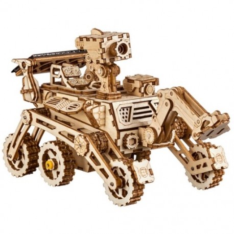 4X (Robotime lakberendezési figura, diy, fa miniatűr, kíváncsiság, Rover Solar R9P9