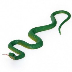 Szimulációs lágy műanyag kígyó Szimulációs kígyó gumi hegyi játék - zöld R4C9