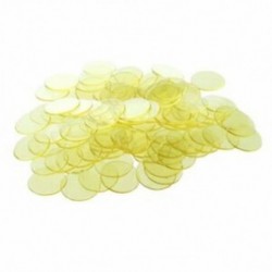 Sárga - 1X (100db átlátszó műanyag bingó chips, 1,9 cm U9W2)