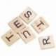 100x fa ábécé csempe fekete betűk és számok Scrabble Kid Child E P8F2