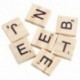 1X (100x fa ábécé csempe fekete betűk és számok Scrabble Kid Chil N7B6