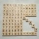 100 fa digitális scrabble csempe fekete szimbólum és számok kézműves fa E5S7