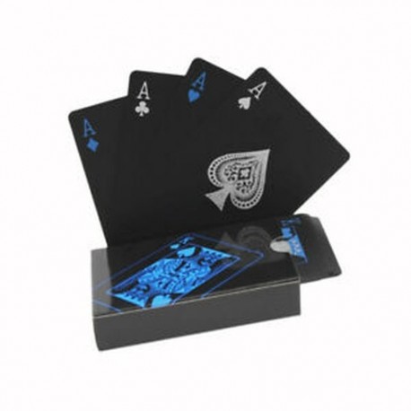 Minőségi műanyag Pvc Poker vízálló fekete játékkártyák Kreatív ajándék Dura J9R7