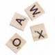 2X (100x fa ábécé csempe fekete betűk és számok Scrabble Kid Chil H5V6