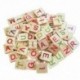 100 fa ábécé Scrabble színes betűk és számok kézműves fából