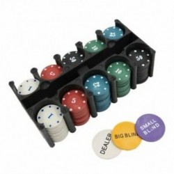 Super Deal - 200 Baccarat zseton, alku póker zsetonkészlet - Blackjack Tabl O6A7