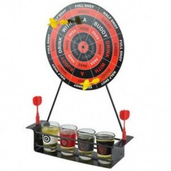 2X (Mini ivójáték Dart Shot Party játékok Rulett bár játék 4 üveg H7P4-vel