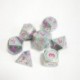 4X (7 db / Set kreatív RPG kocka D&amp D fém kocka Dnd játék kocka Dnd gyöngy NickelQ5M7