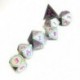 6X (7 db / Set kreatív RPG kocka D&amp D fém kocka Dnd játék kocka Dnd gyöngy Nickel M5V1