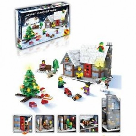 JJRC1002 Christmas Village Mikulás fa ló vicces építőelemek F E3G5