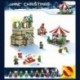 2X (JJRC1003 Christmas Village Mikulás fa ló vicces épület blokk F6N1