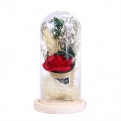Led Rose villogó, világító, mesterségesen tartósított rózsa romantikus dekoráció J6R5