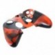 Szilikon bőrszabályozó tok, kompatibilis az Xbox One-val (piros és fekete) K8W6