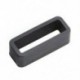 Fekete óraszíj, rögzítő karika gyűrűvel, gumi rögzítő csattal, 22 mm X3C8