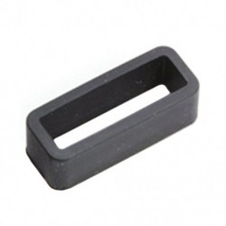 Fekete óraszíj, rögzítő karika gyűrűvel, gumi rögzítő csattal, 22 mm X3C8