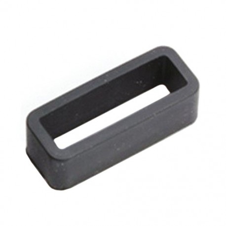 Fekete óraszíj, rögzítő karika gyűrűvel, gumi rögzítő csattal, 22 mm X3C8