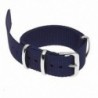 18 mm-es nylon karóra sáv húzózsinórral karkötő Strap óraszíj sötétkék U4Z7