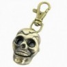 Koponya alakú medál kulcstartó kvarcóra Bronz S9M3
