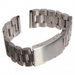 Rozsdamentes acél óraszíj, 20 mm-es karóra, sávos óra sáv, fém sáv, ezüst M2E9