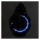 Kék LED érintőképernyős óra divatos unisex, puha bőr óra O4C8