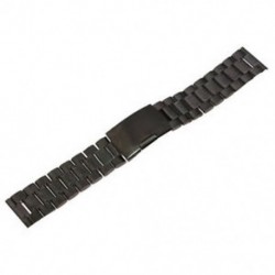 Rozsdamentes acél óraszíj, 22 mm-es karóra, sávos óra sáv, fém sáv, fekete S8I9