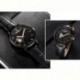 2X (DOM férfi mechanikus bőr karóra üreges automatikus vízálló Retro Ele C6T5