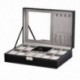 6X (2 az 1-ben 8 Watch Box rács   3 hibrid hálószekrény tárolódoboz luxus ékszerek G6D7