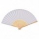 5X (1db-os kínai papírhajtható ventilátor kézi ventilátor esküvői party Favor White L1D4)