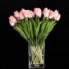 10db tulipán virág latex az esküvői csokor dekorációhoz (rózsaszín tulipán) B4M7