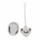 2X (rozsdamentes acél szív alakú teafőző szűrőháló gömbgömb I4X8)