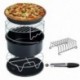 8X (Air Fryer kiegészítők Deep Fryer Universal, Tortahordó, Pizza Pan, Mat, I5E3
