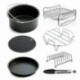8X (Air Fryer kiegészítők Deep Fryer Universal, Tortahordó, Pizza Pan, Mat, I5E3