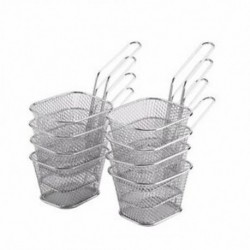 9X (8 darabos Mini sütőkosár rozsdamentes acélból készült sütőkosár szűrő, amely az X2L8 ételt szolgálja fel