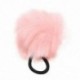 1X (Pink Pom Pom Decor fekete, feszes szalag hajkötés, lófarok hajpántja X1G8)