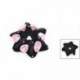 Strasszos rózsadísz, elasztikus bársonyos hajkarcolás, lófarok tartója Pink Bl A2J9