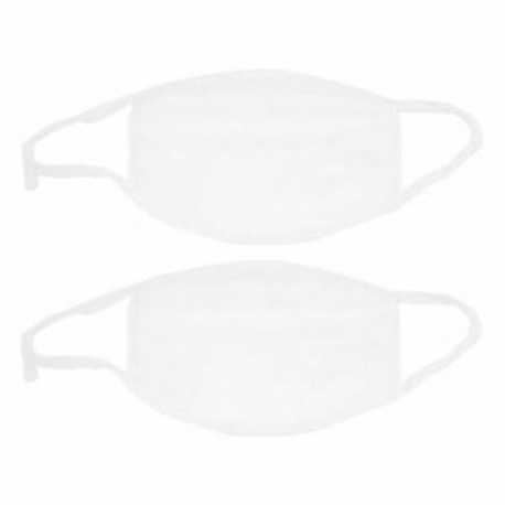 2 db fehér pamut keverék Earloop arc-szájmaszk I2B2 S8R3