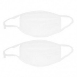 2X (2 db fehér pamut keverék Earloop arc-szájmaszk B3U8)