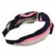 Lady Sweet Bowknot szalaggal ellátott hajpántos fejpánt - sötétkék csíkos G3X8 S3B8