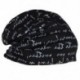 Unisex Beanie Baggy vékony hip-hop nyomtatási koponya sapka (fekete) F4E7