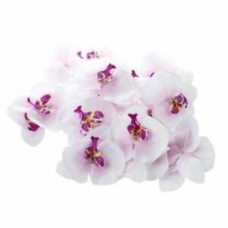 Sok 20db-os, 9 cm-es pillangó orchidea virág művirág díszítéssel a W J5X1-hez