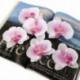 Sok 20db-os, 9 cm-es pillangó orchidea virág művirág díszítéssel a W G6O6-hoz