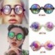 Fekete Kaleidoszkóp napszemüveg - Trendi unisex viselet - I1A8